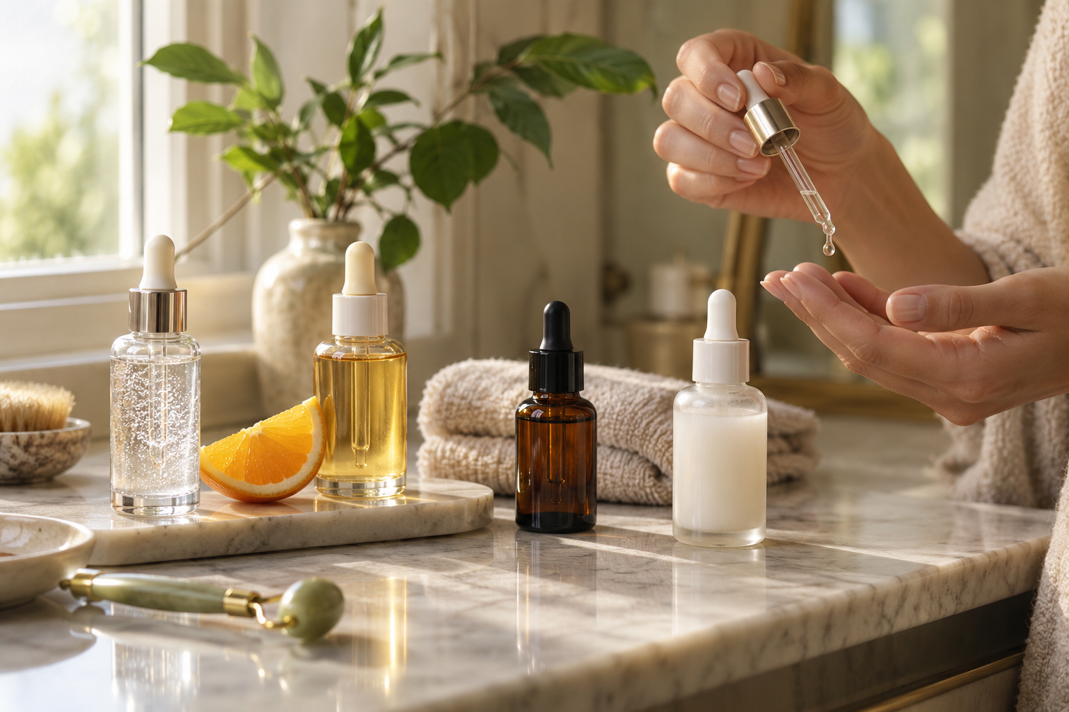 infográfico mostrando a ordem correta dos produtos de skincare